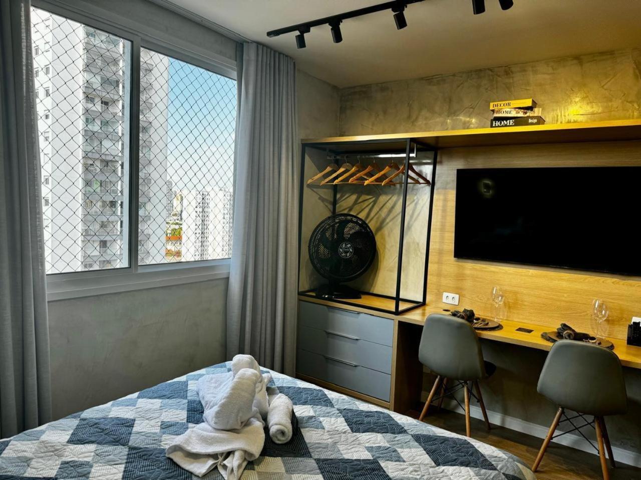 Charmoso Studio No Bras Com Piscina - Metro Bras São Paulo Luaran gambar